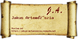 Jakus Artemíszia névjegykártya